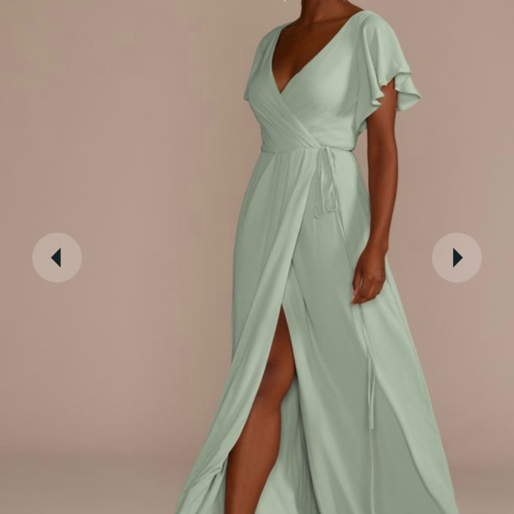Sage Green Davids Bridal Dress